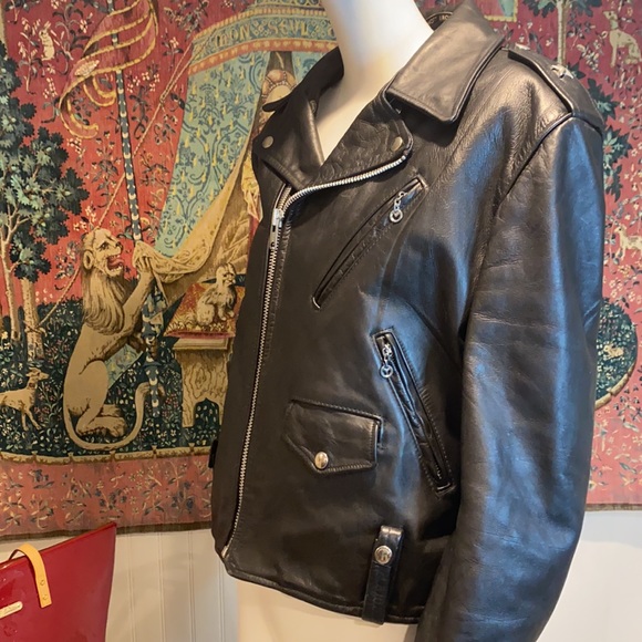 Schott Bros Perfecto One Star Leather Motorcycle Jacket - RARE VINTAGE 60s-70s - Picture 4 of 14
